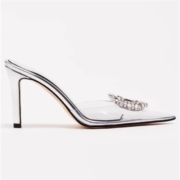 NIB CINDER-F*CKING-RELLA PUMP Clear Embellished Pumps Size 9.5 - Picture 15 of 16